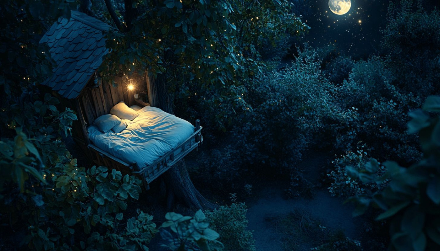 Divers - Les bienfaits d'une nuit en hauteur : dormir parmi les arbres